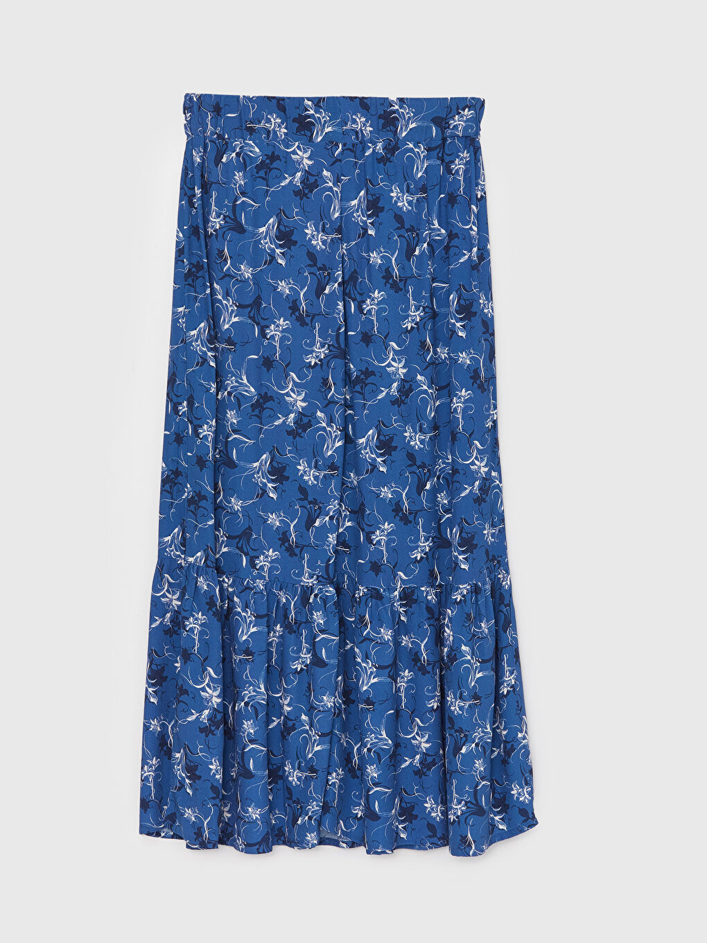 Women's Elastic Waist Patterned Flared Skirt -S36857Z8-LS4