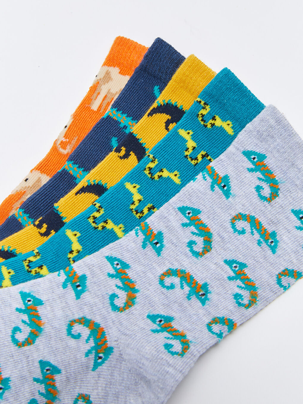 LCW Kids Patterned Boys' Ankle Socks 5 Pack -S36867Z4-K00
