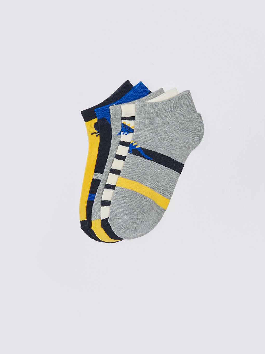 Karışık Desenli Erkek Çocuk Patik Çorap 5'li-1