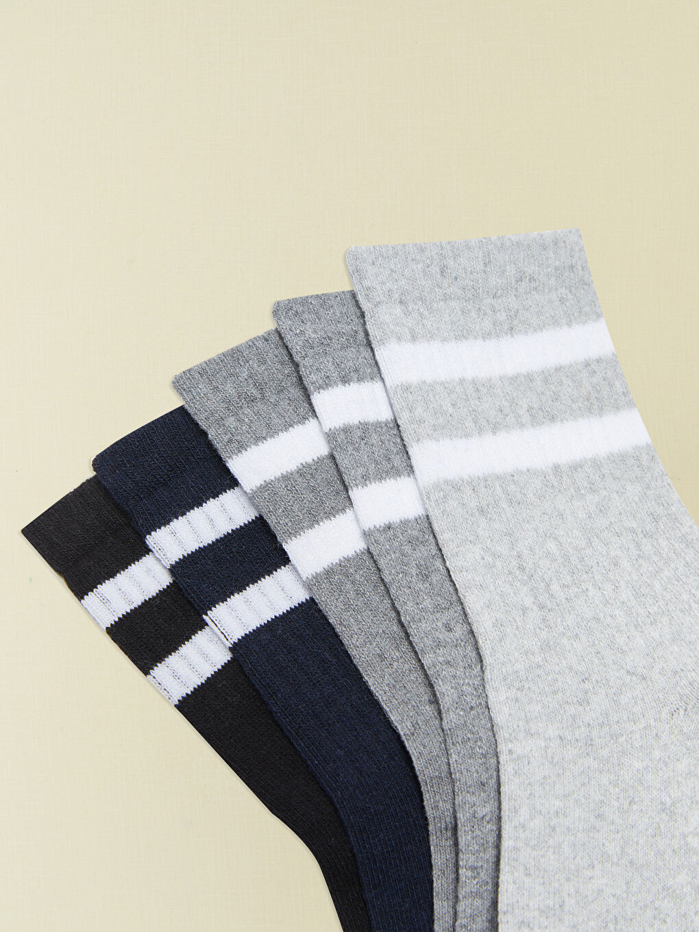 Раирани къси чорапи за момчета, 5 броя в опаковка-2