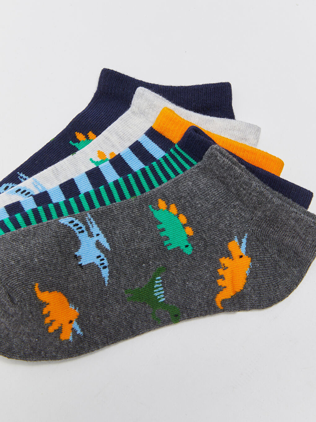 Patterned Boys Trainer Socks 5 Pack-2