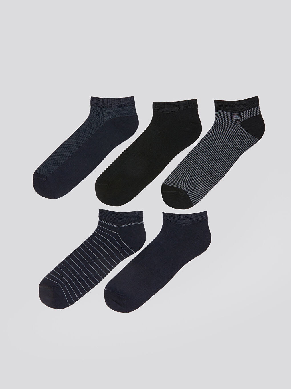 Chaussettes Bottillons Rayées en Bambou pour Hommes Lot de 5