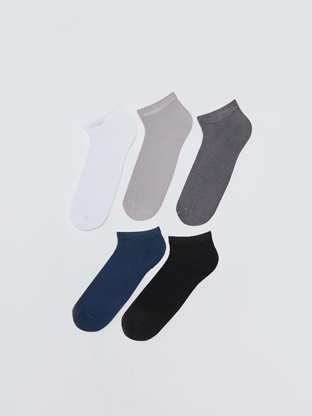 LCW ACCESSORIES Men's Bamboo Booties Socks 5 Pack -S36963Z8