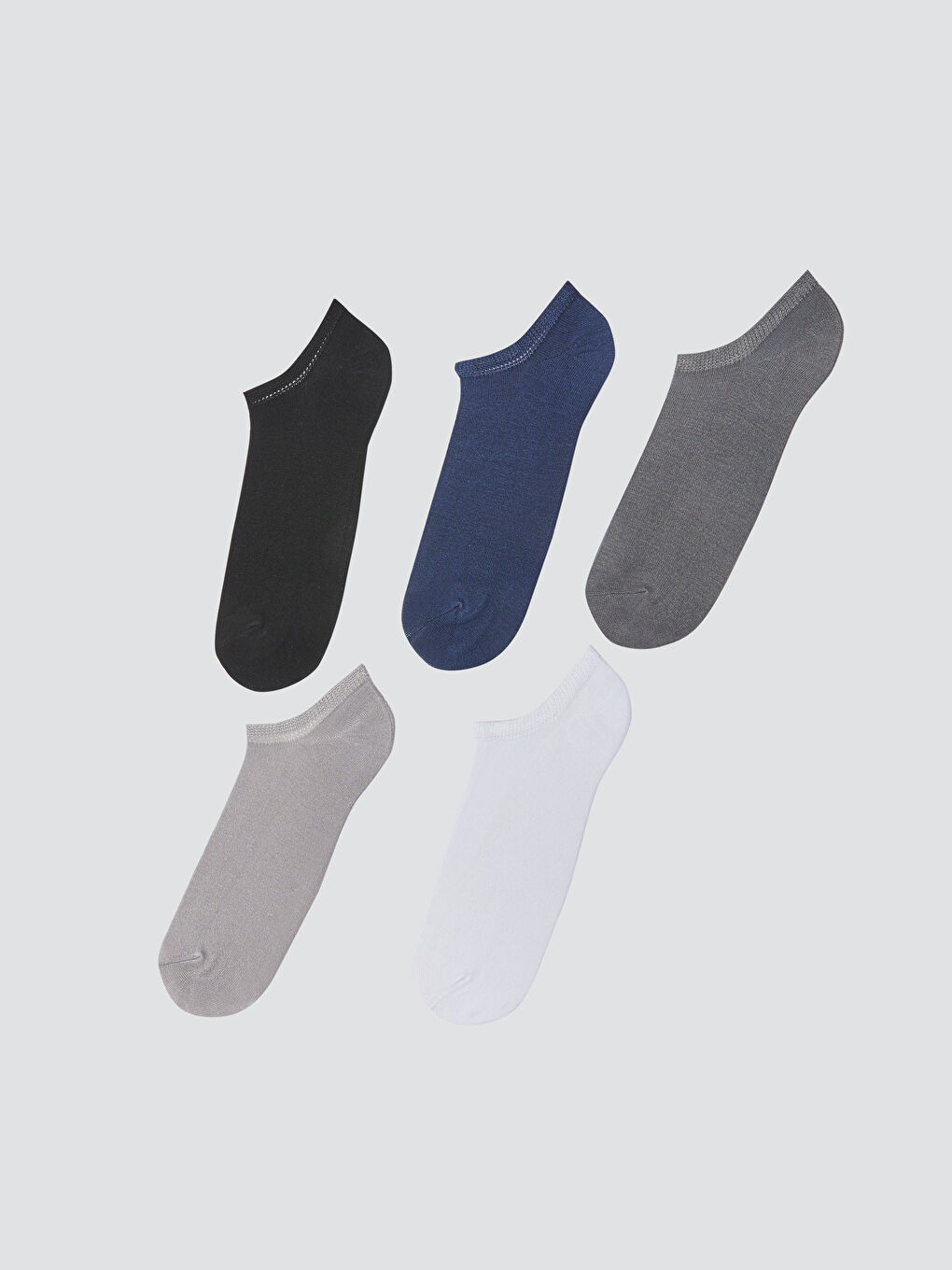 Karışık Erkek Bambu Sneaker Çorap 5'li