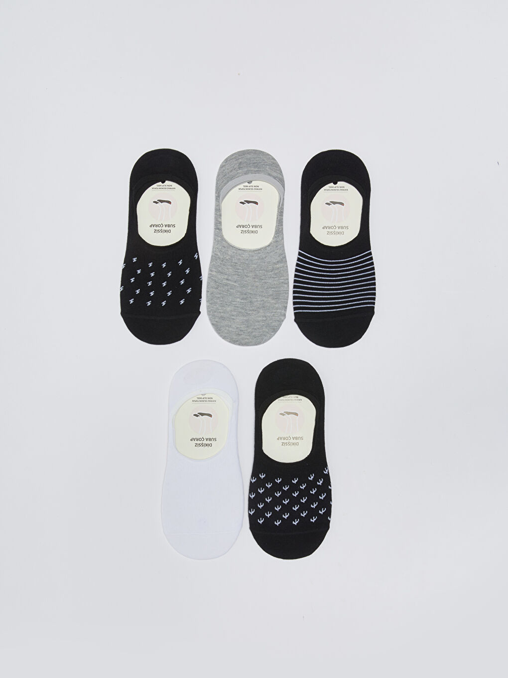 Karışık Desenli Erkek Babet Çorap 5'li