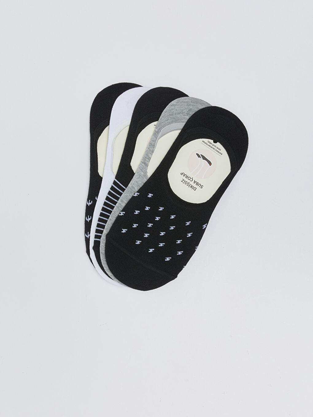 Karışık Desenli Erkek Babet Çorap 5'li-1