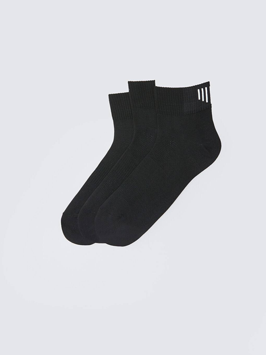 Siyah Desenli Erkek Soket Çorap 3'lü-1