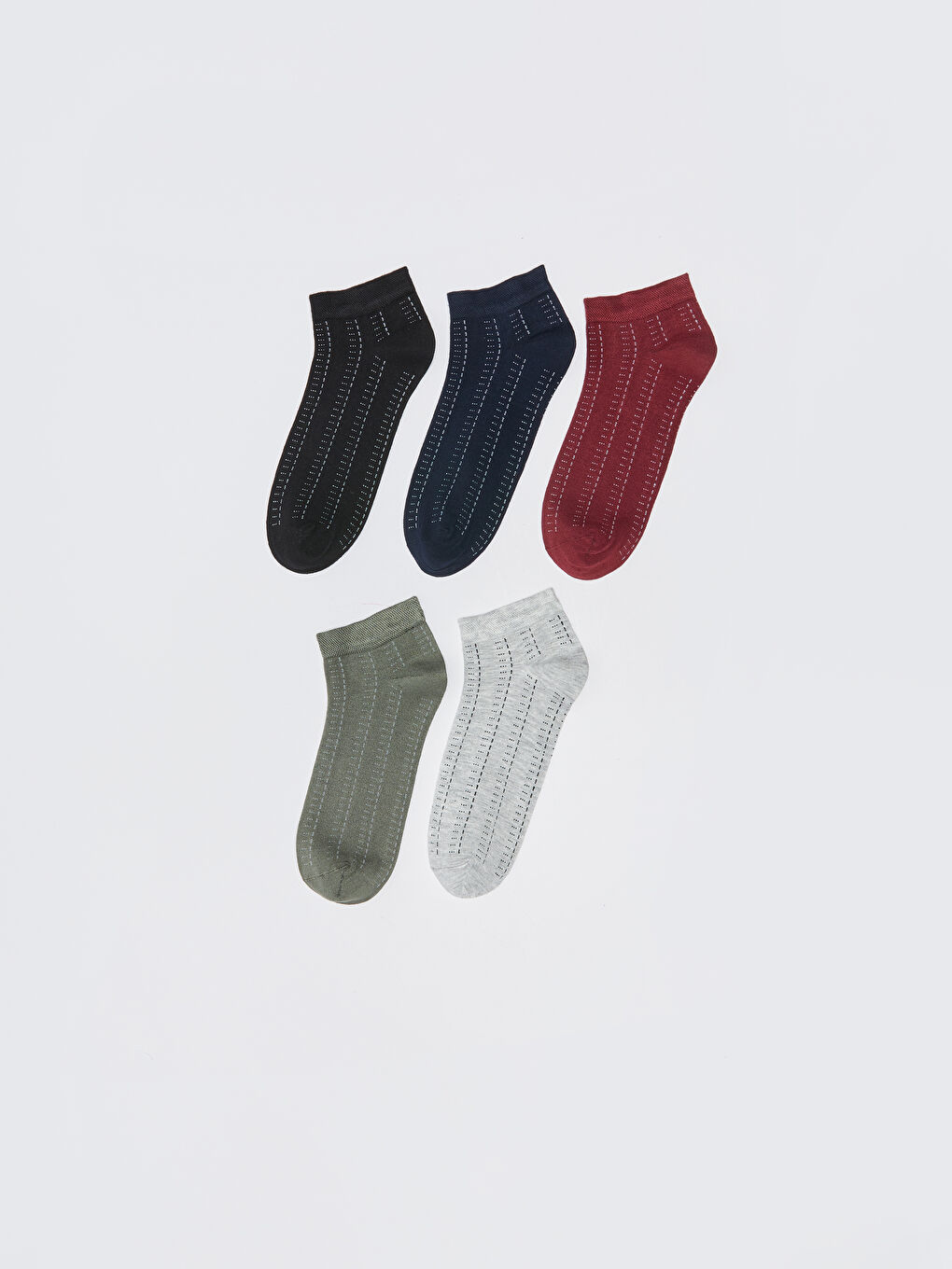 Lot de 5 Chaussettes d'entraînement en Bambou à Motifs pour Hommes