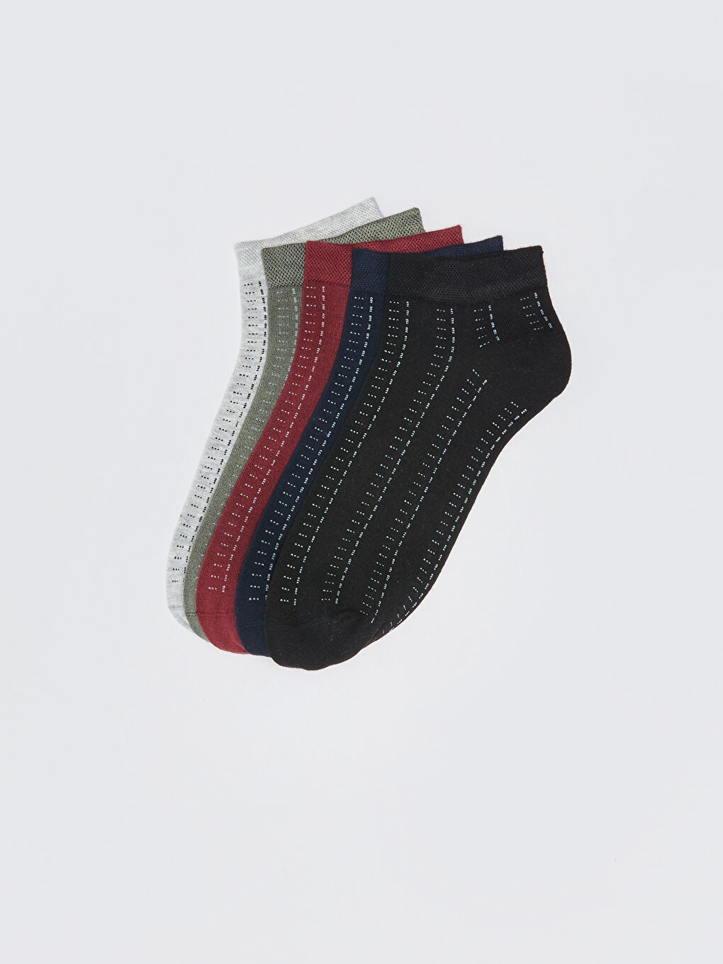 Lot de 5 Chaussettes d'entraînement en Bambou à Motifs pour Hommes-1