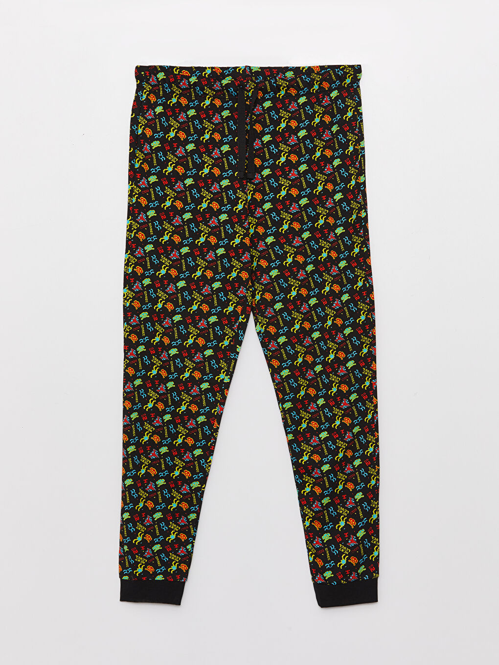 Siyah Slim Fit Erkek Pijama Takım-6