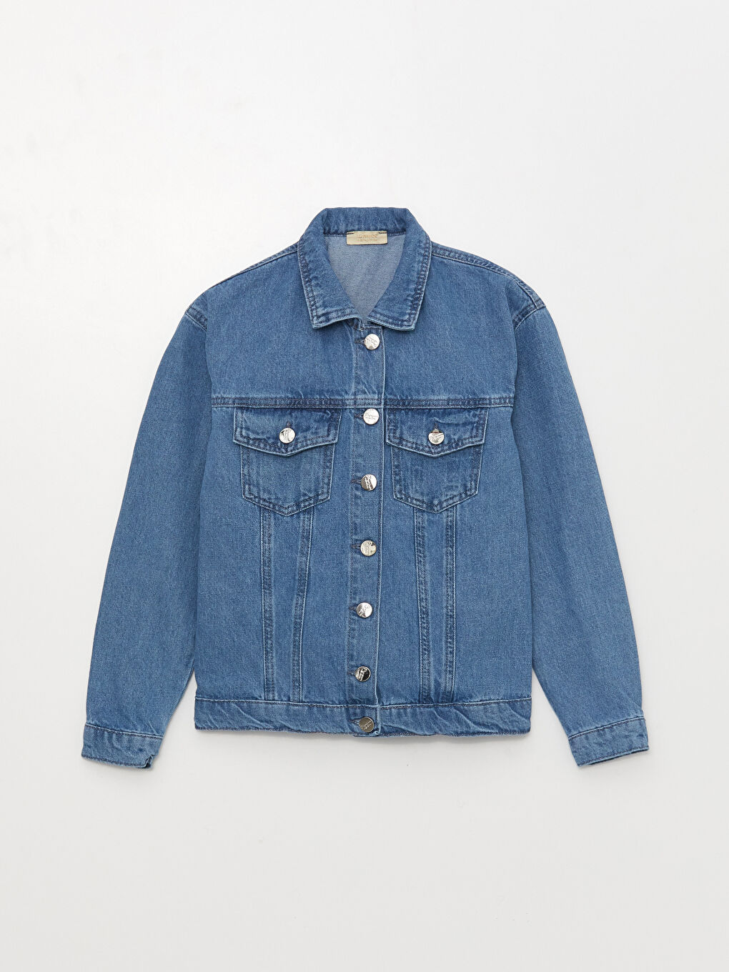 Collared Neck Girls' Denim Jacket -S37011Z4-H45