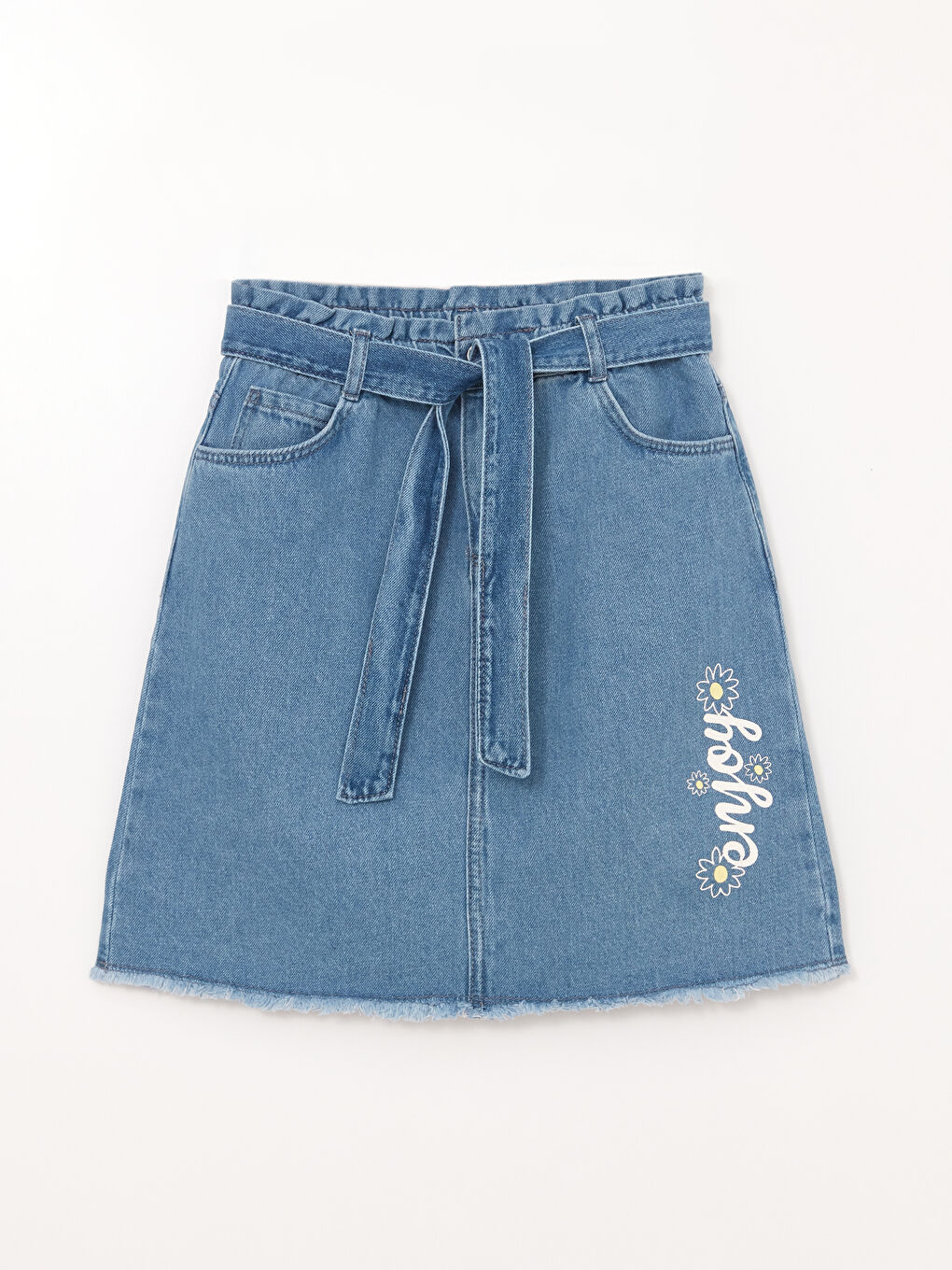 Jupe en Jean Fille à Taille Élastiquée