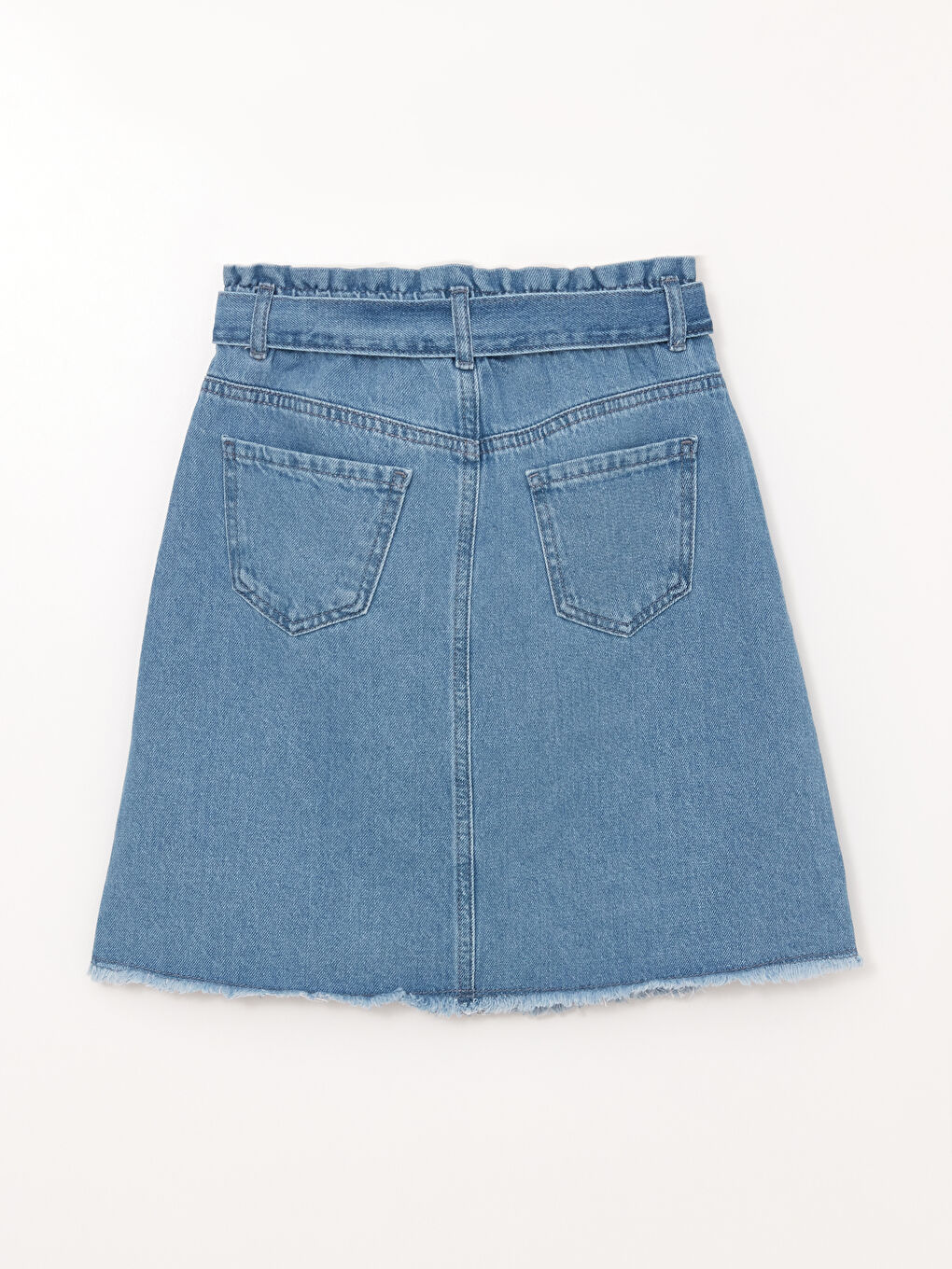 Jupe en Jean Fille à Taille Élastiquée-1