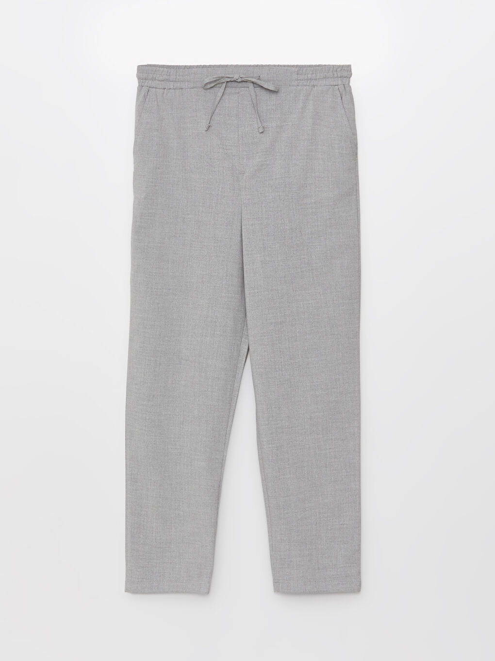 بنطلون سادة بوسط مطاطي واسع للسيدات-5