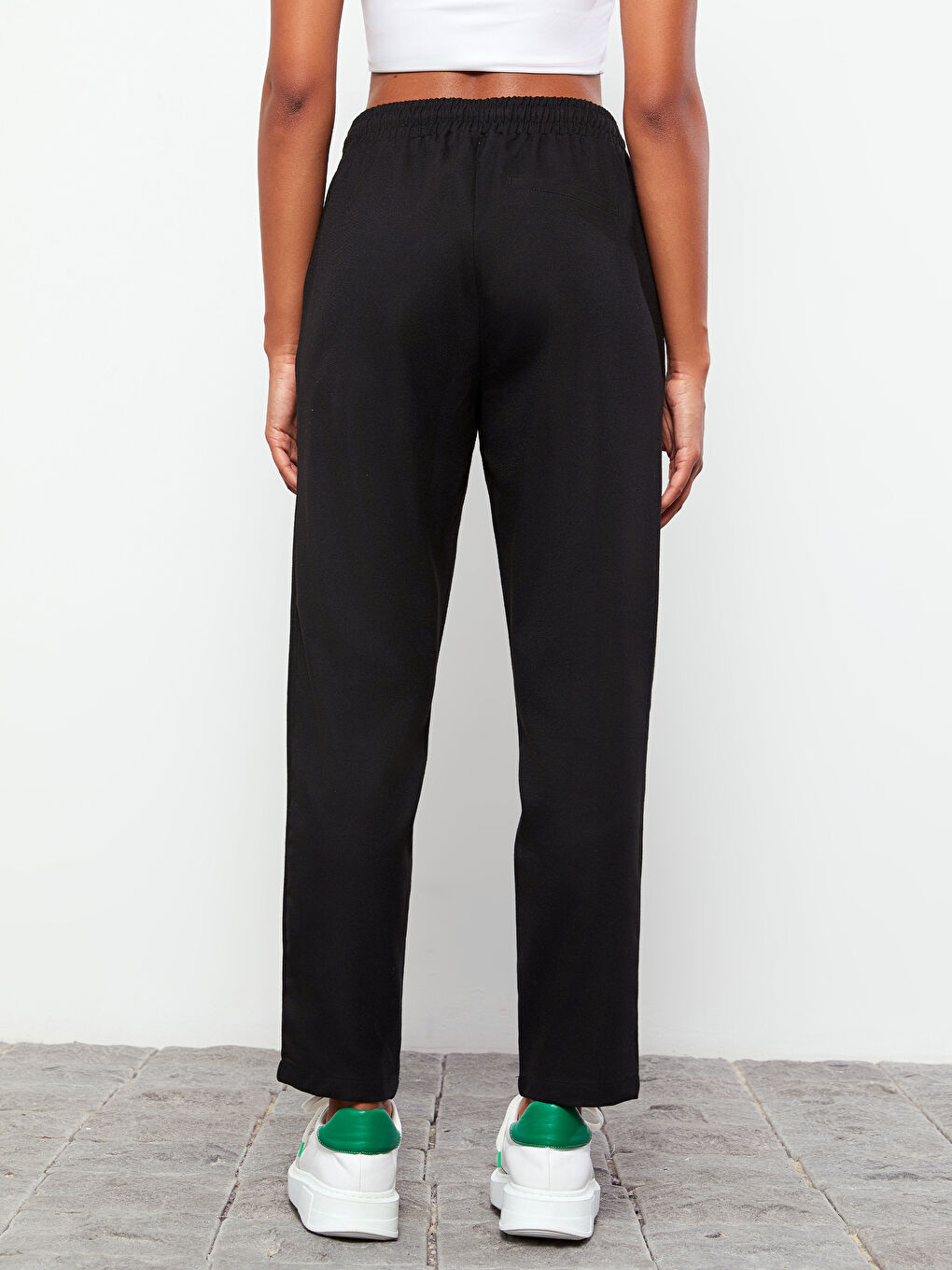 Elasticated Waist Women's Trousers-4