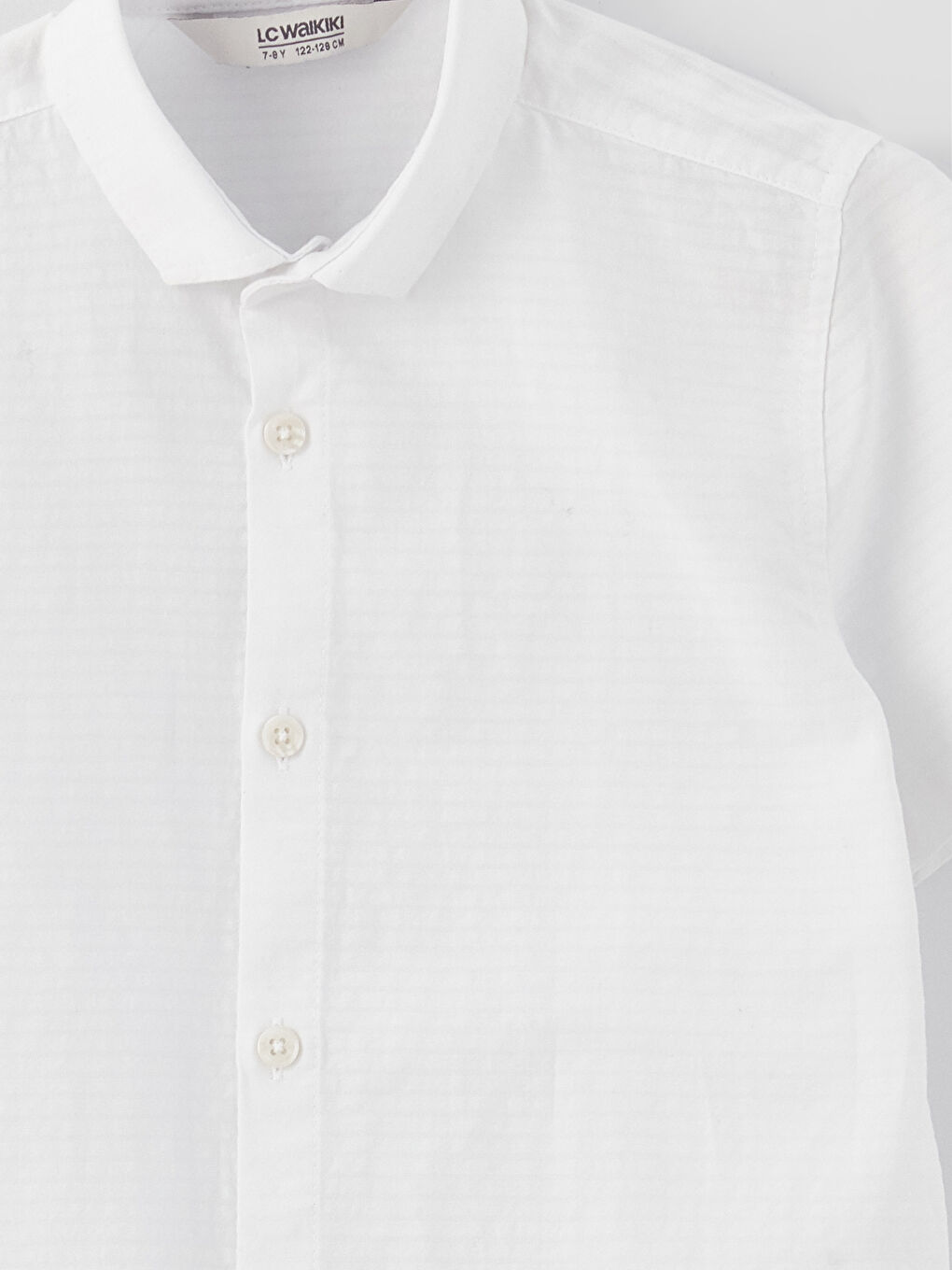 قميص أولاد كم قصير سادة مع بابيون-2