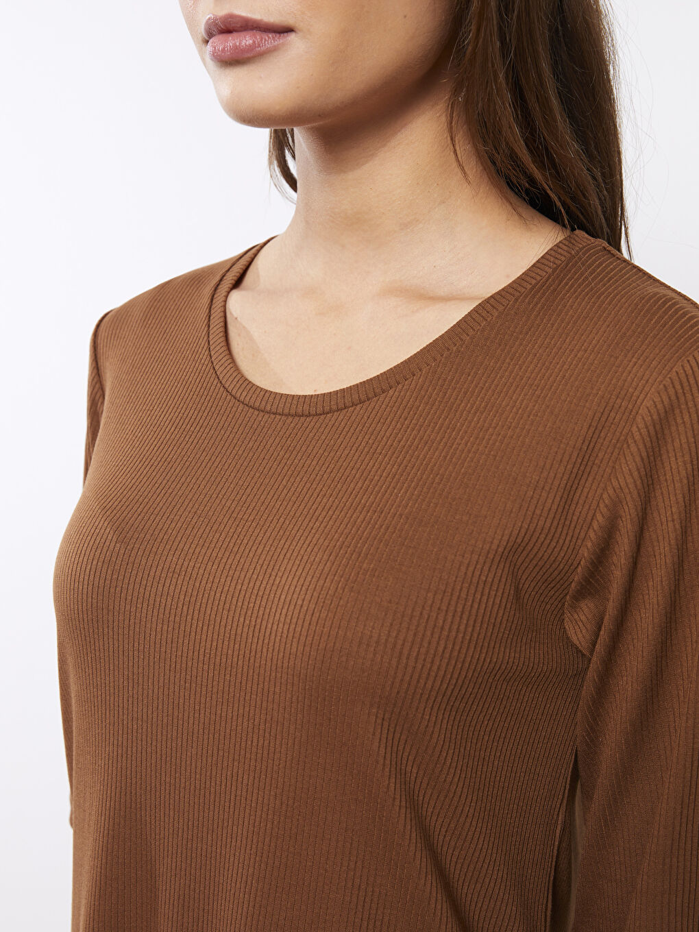 Women's Crew Neck Plain T-Shirt-3