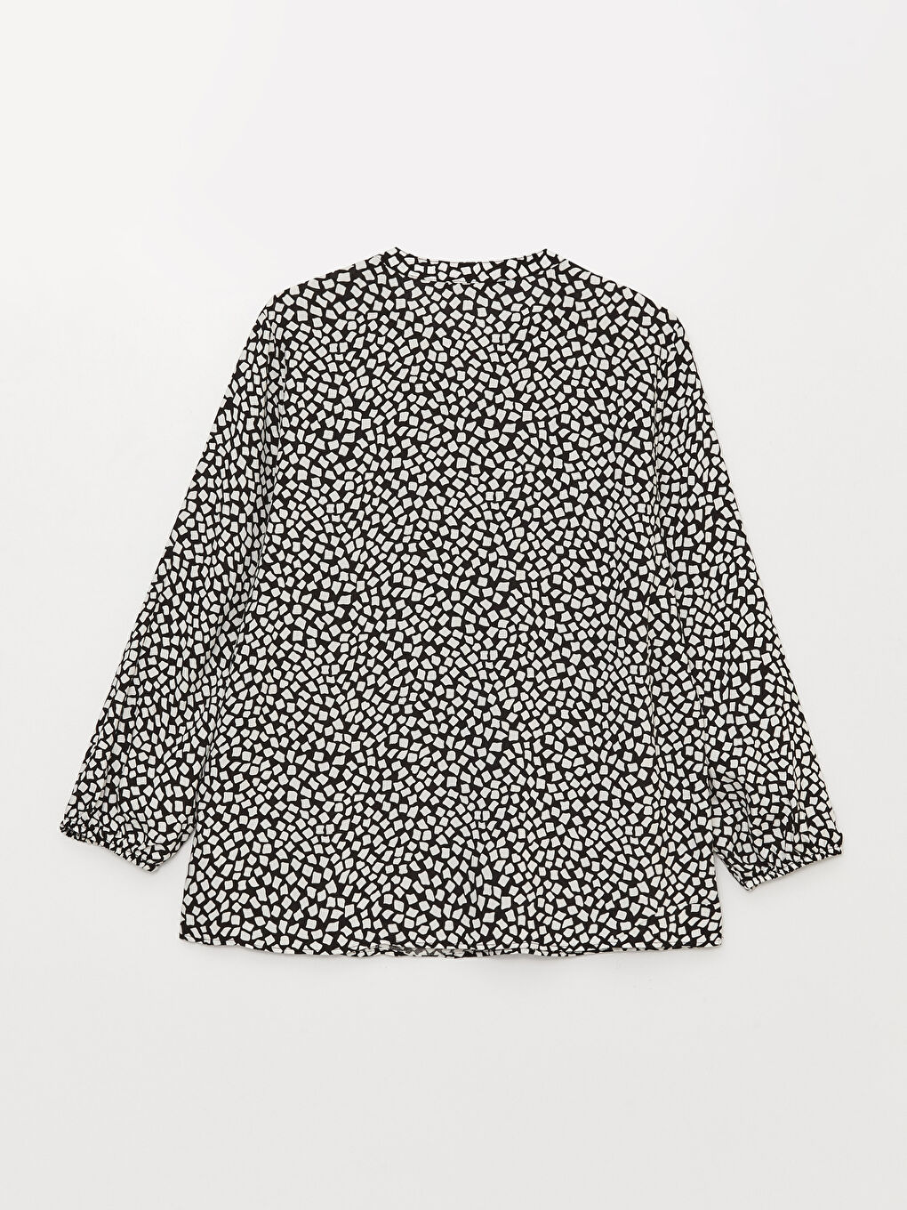 Tie Neck Patterned Women's Blouse-6