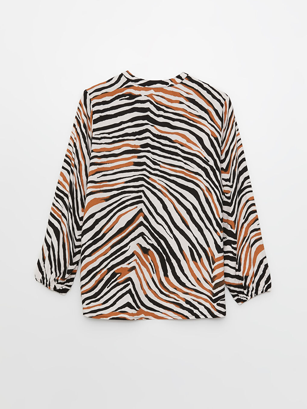 Tie Neck Patterned Women's Blouse-7