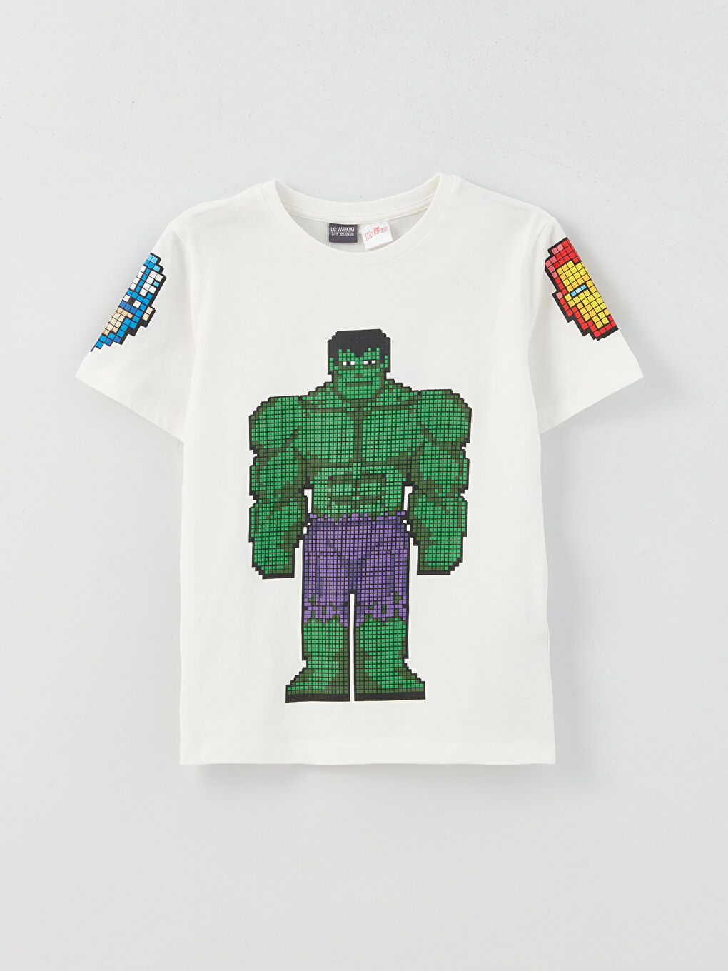 LC Waikiki Crew Neck Hulk Printed Short Sleeve Boys' T-Shirt -S37098Z4-EEW