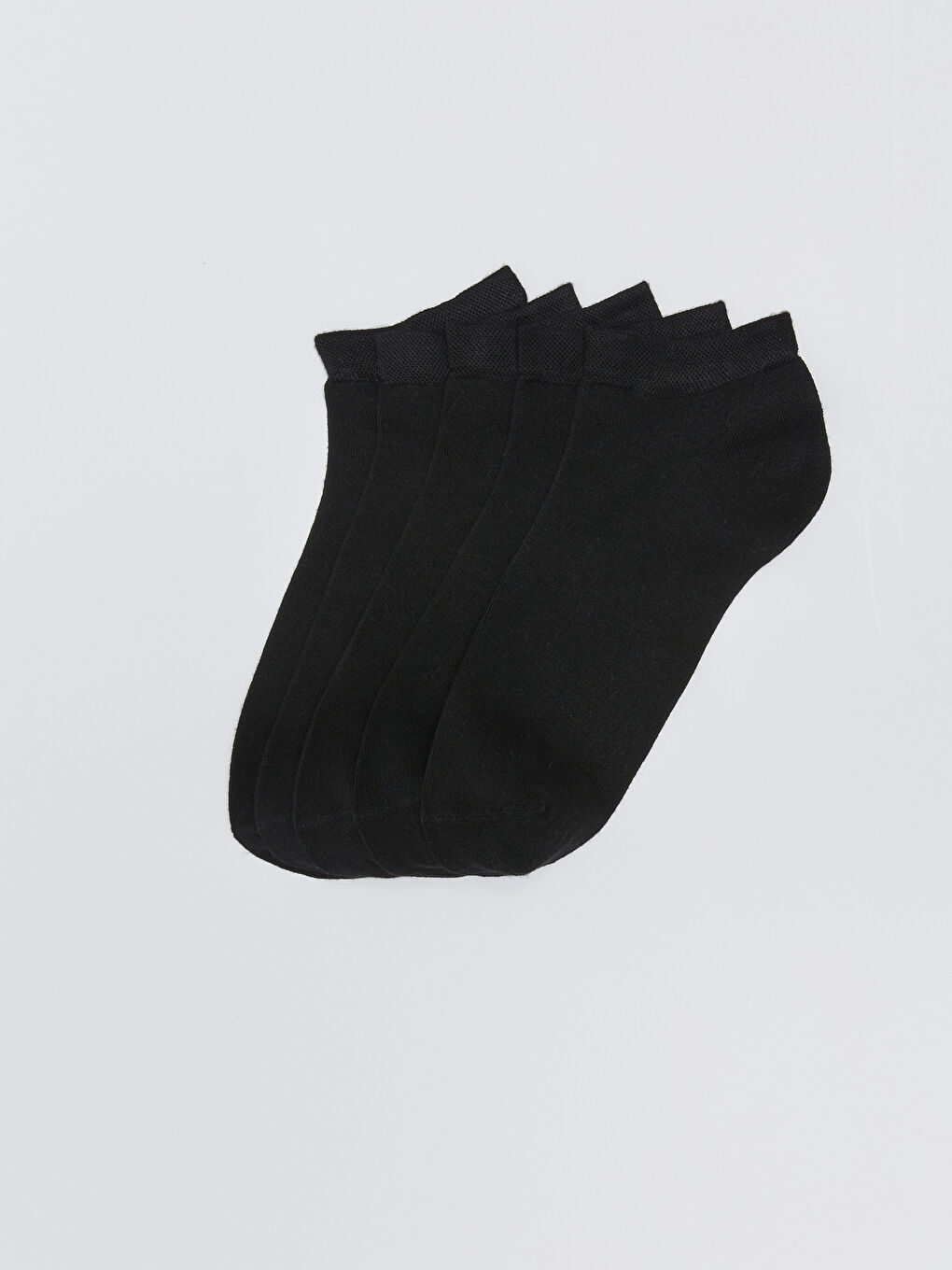 Siyah Erkek Bambu Patik Çorap 5'li-1