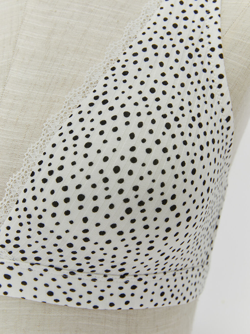 Ekru Balensiz Puantiyeli Sütyen-2