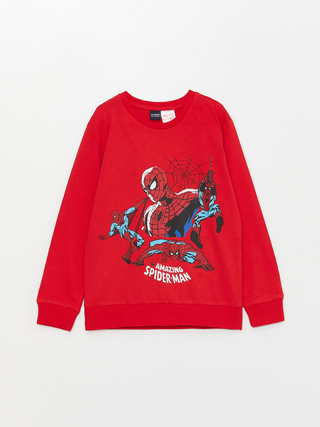 LC Waikiki Duks i Pantalone za Dečake sa Spider-Man Štampom i Okruglim Izrezom, Dugi Rukav -S37123Z4-HMW