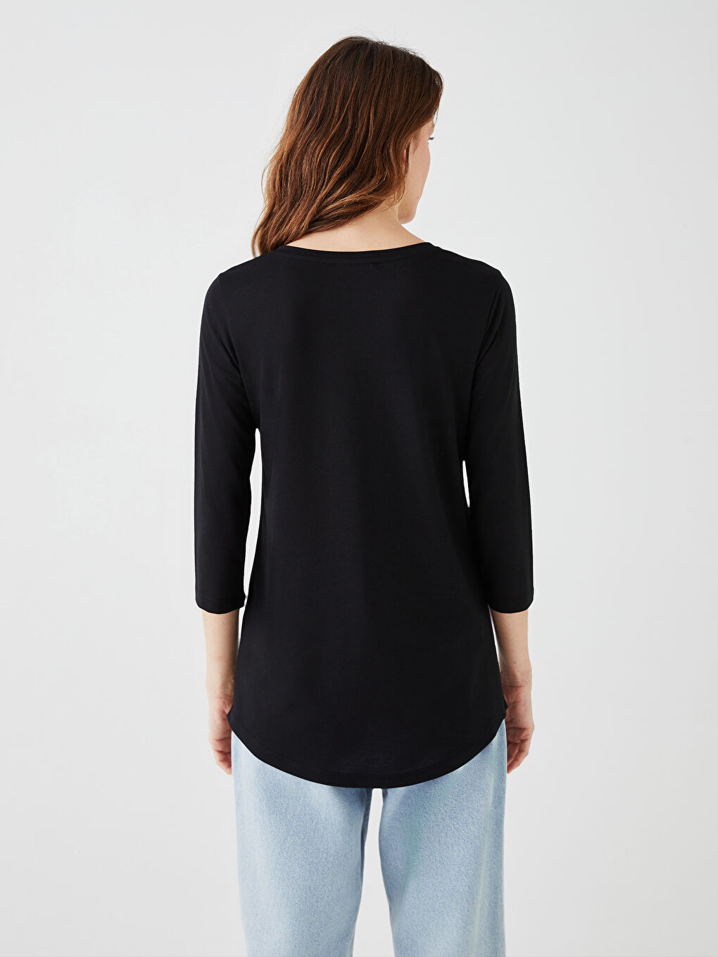 Crew Neck Embroidered Women's T-Shirt-4