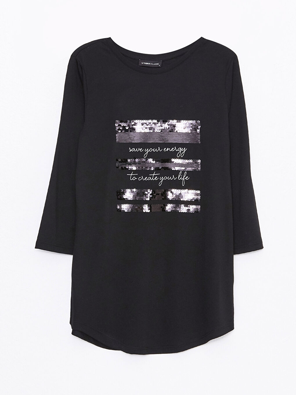 Crew Neck Embroidered Women's T-Shirt-5