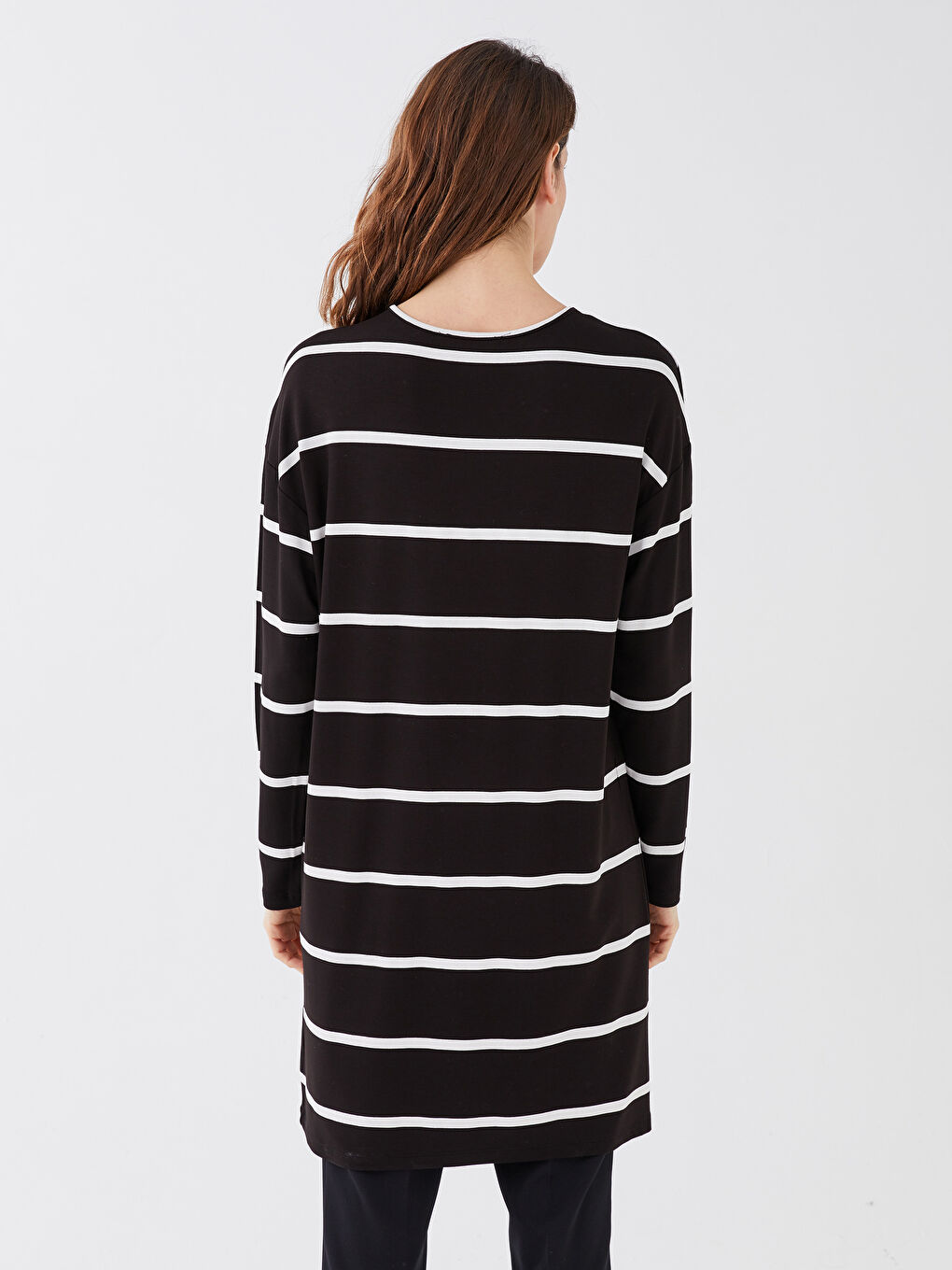 Striped Oversize Women's Sweatshirt Tunic -S37137Z8-CVL