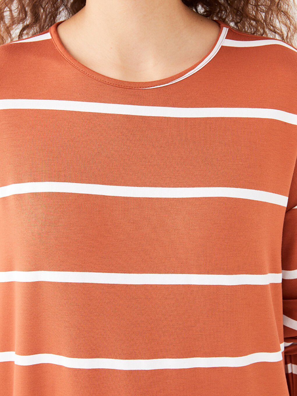 Striped Oversize Women's Sweatshirt Tunic -S37137Z8-H2C