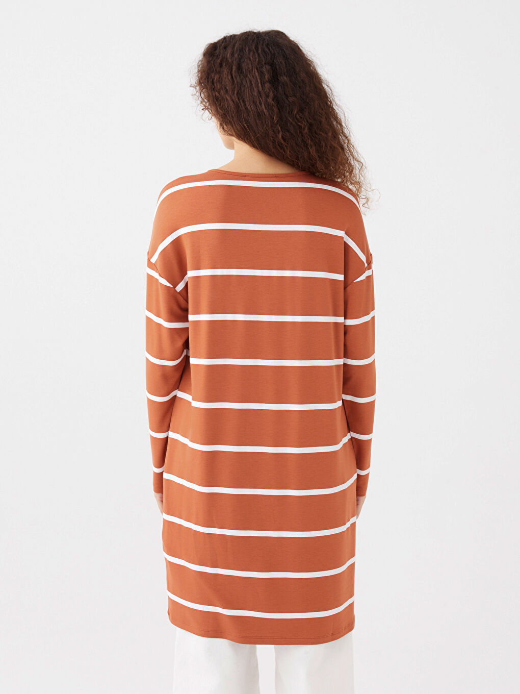Striped Oversize Women's Sweatshirt Tunic -S37137Z8-H2C
