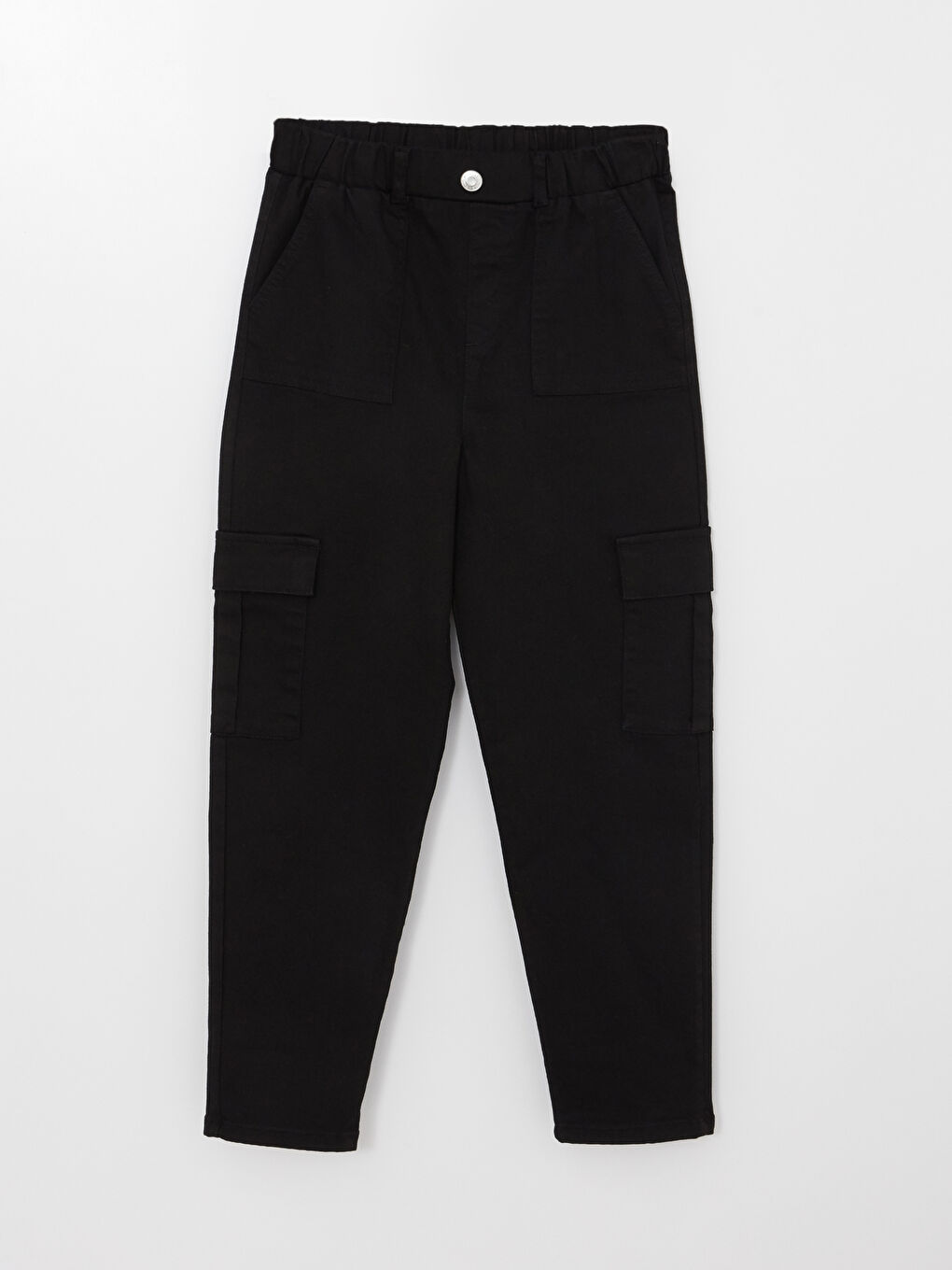 Elastic Waist Basic Gabardine Girl Trousers -S37140Z4-CVL
