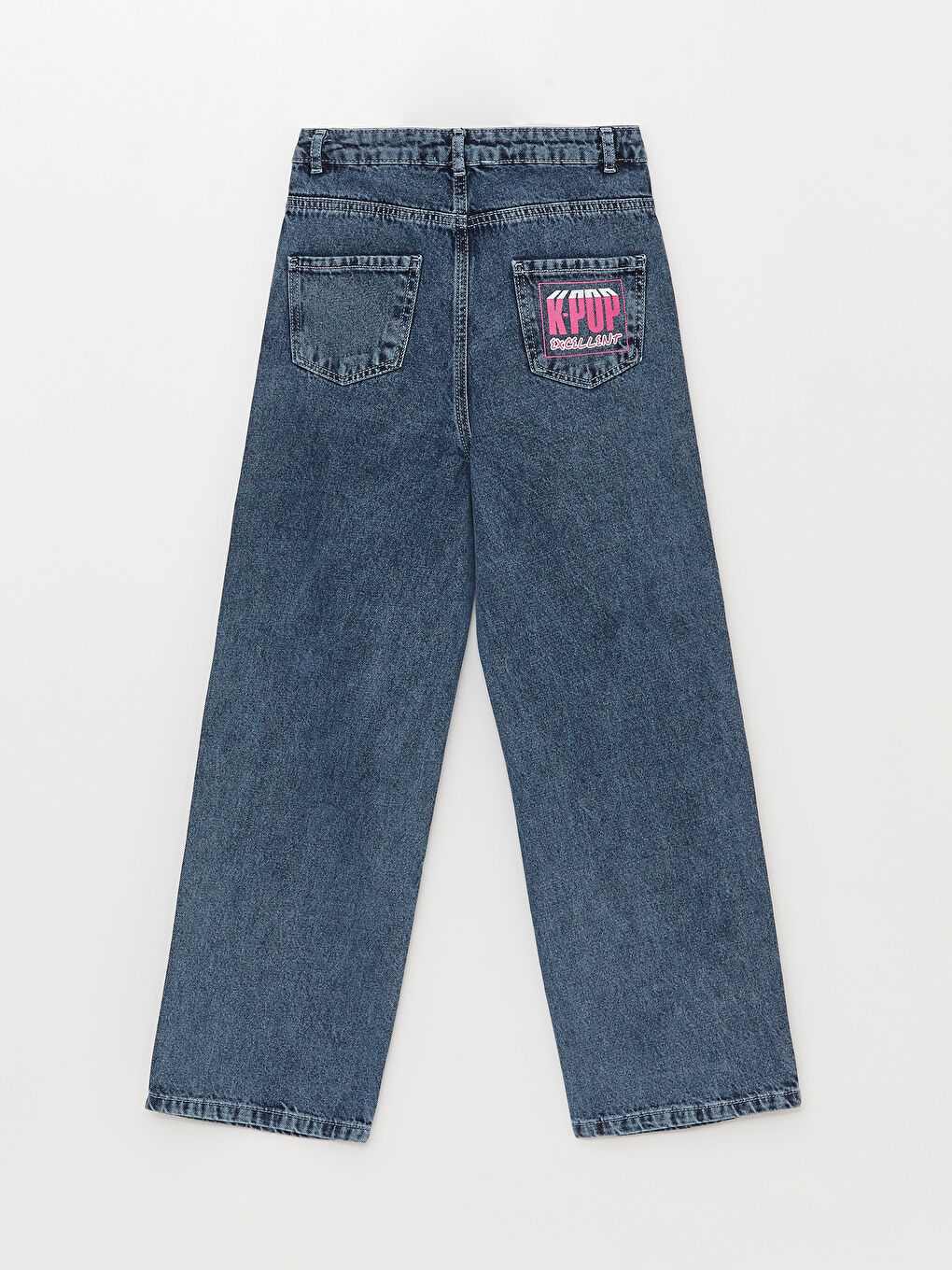 K-Pop Printed Wide Leg Girl Jeans -S37143Z4-SHK