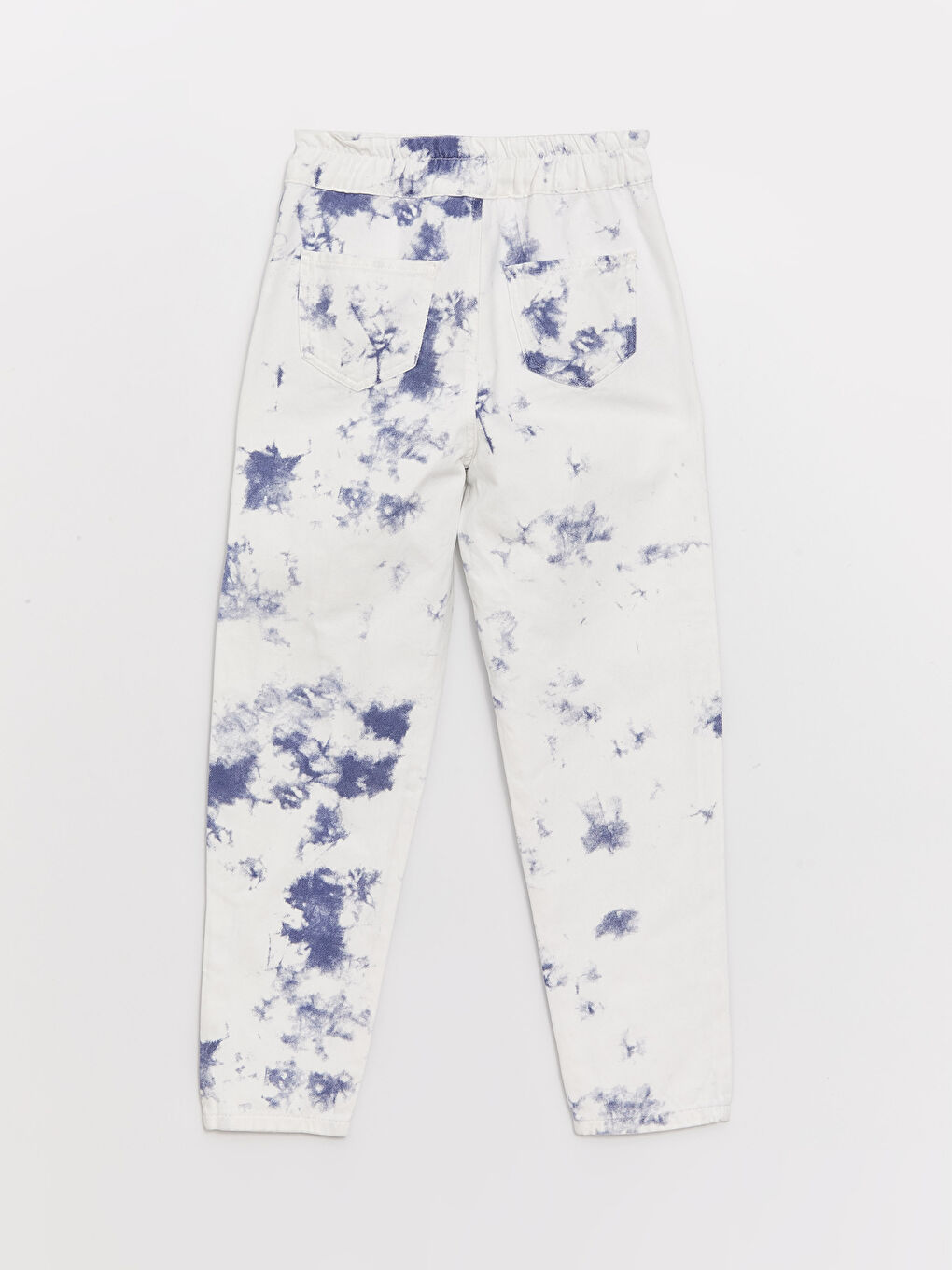 Paperbag Tie Dye Patterned Jeans For Girls -S37146Z4-JVT