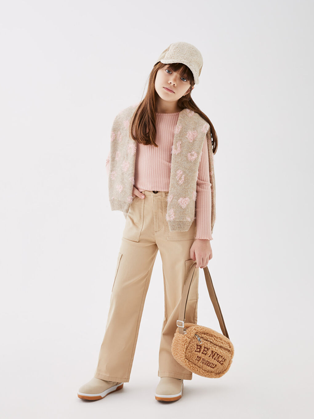 LC Waikiki Basic Gabardine Girl Trousers -S37171Z4-FLE