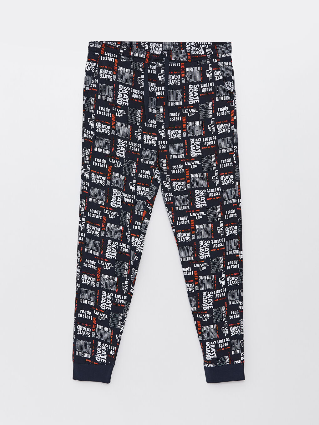 Lacivert Slim Fit Baskılı Erkek Pijama Altı-5