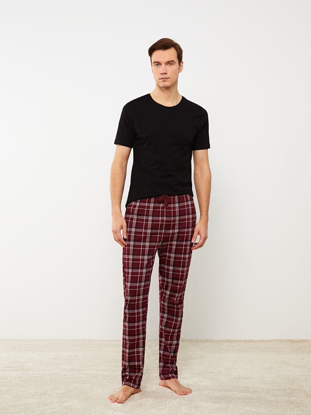 Regular Fit Plaid Men's Pyjama Bottoms