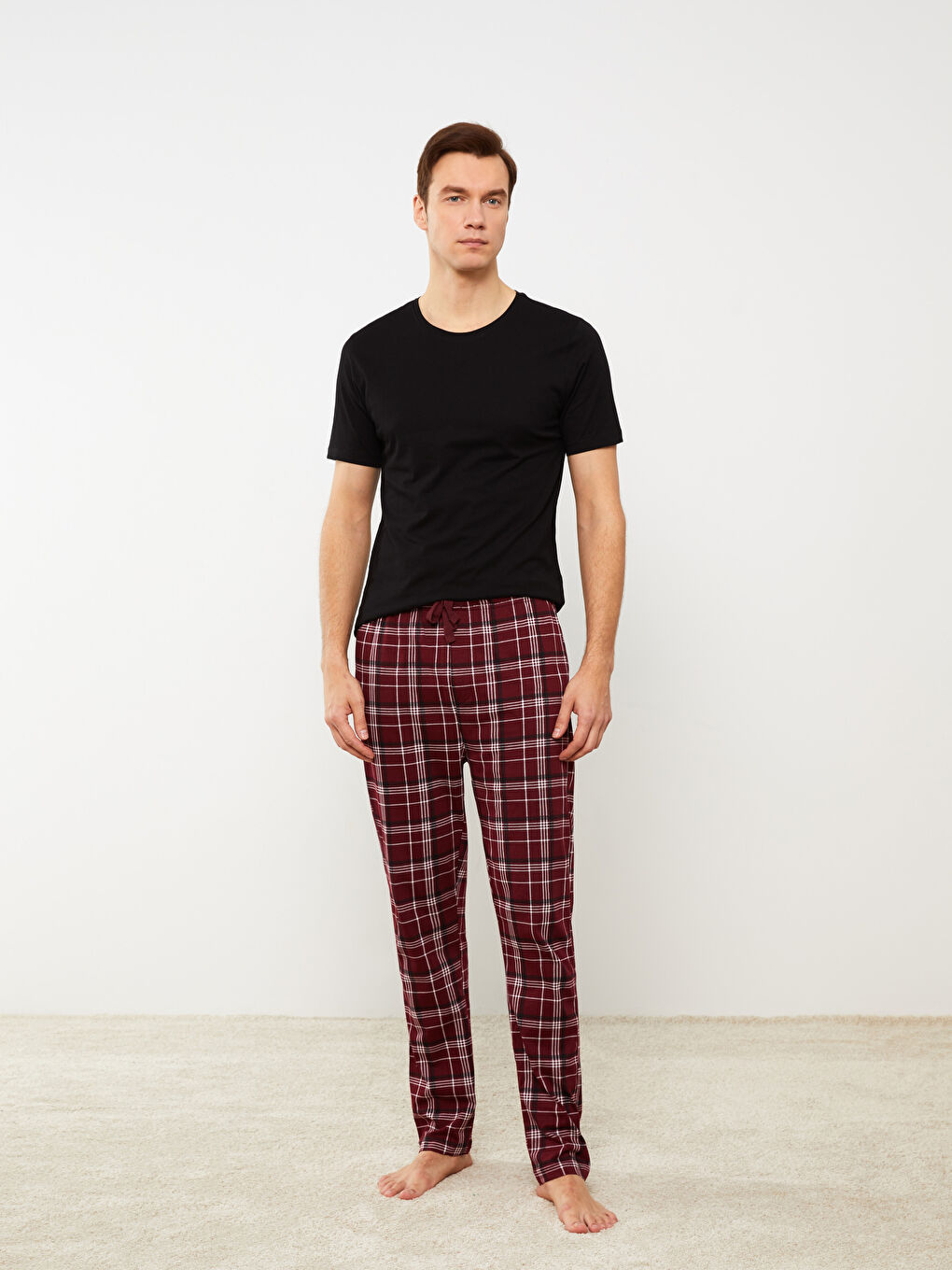 Regular Fit Plaid Men's Pyjama Bottoms-1