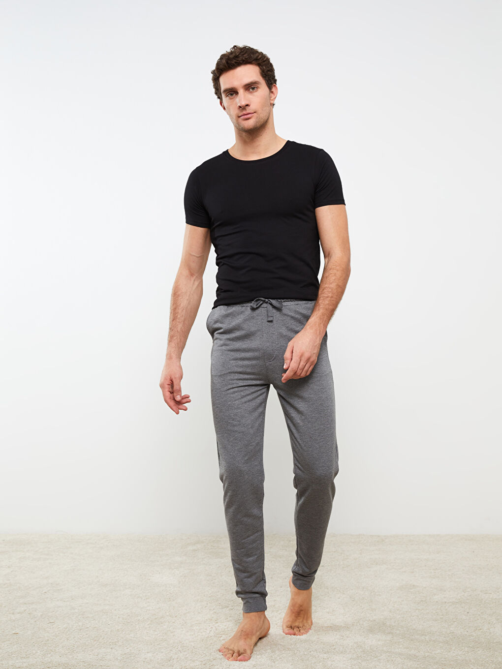 LC WAIKIKI Gri Slim Fit Erkek Pijama Altı