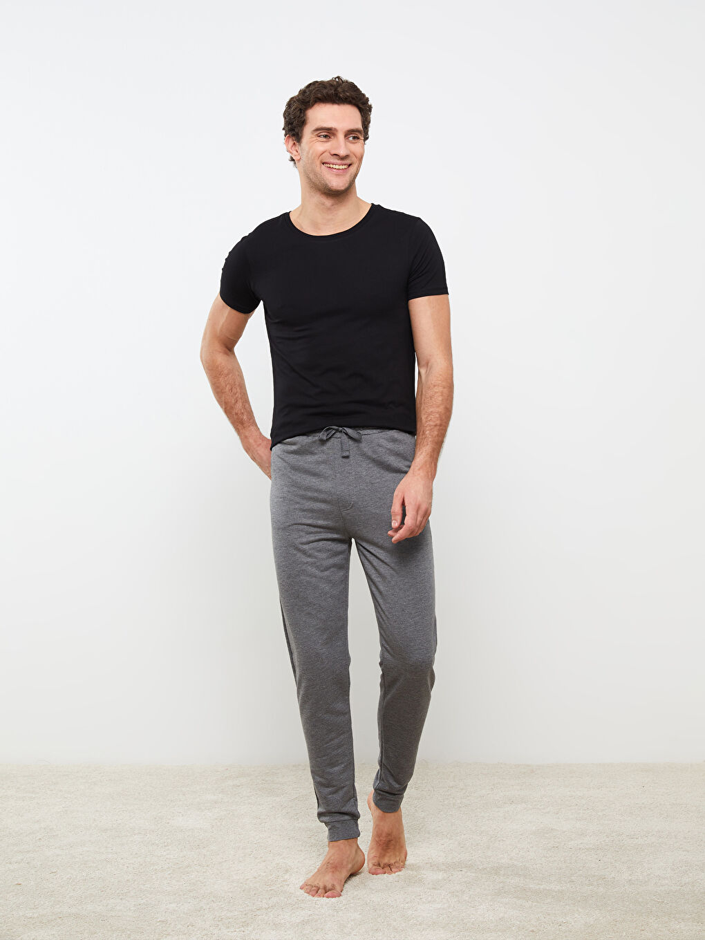 LC WAIKIKI Gri Slim Fit Erkek Pijama Altı - 1