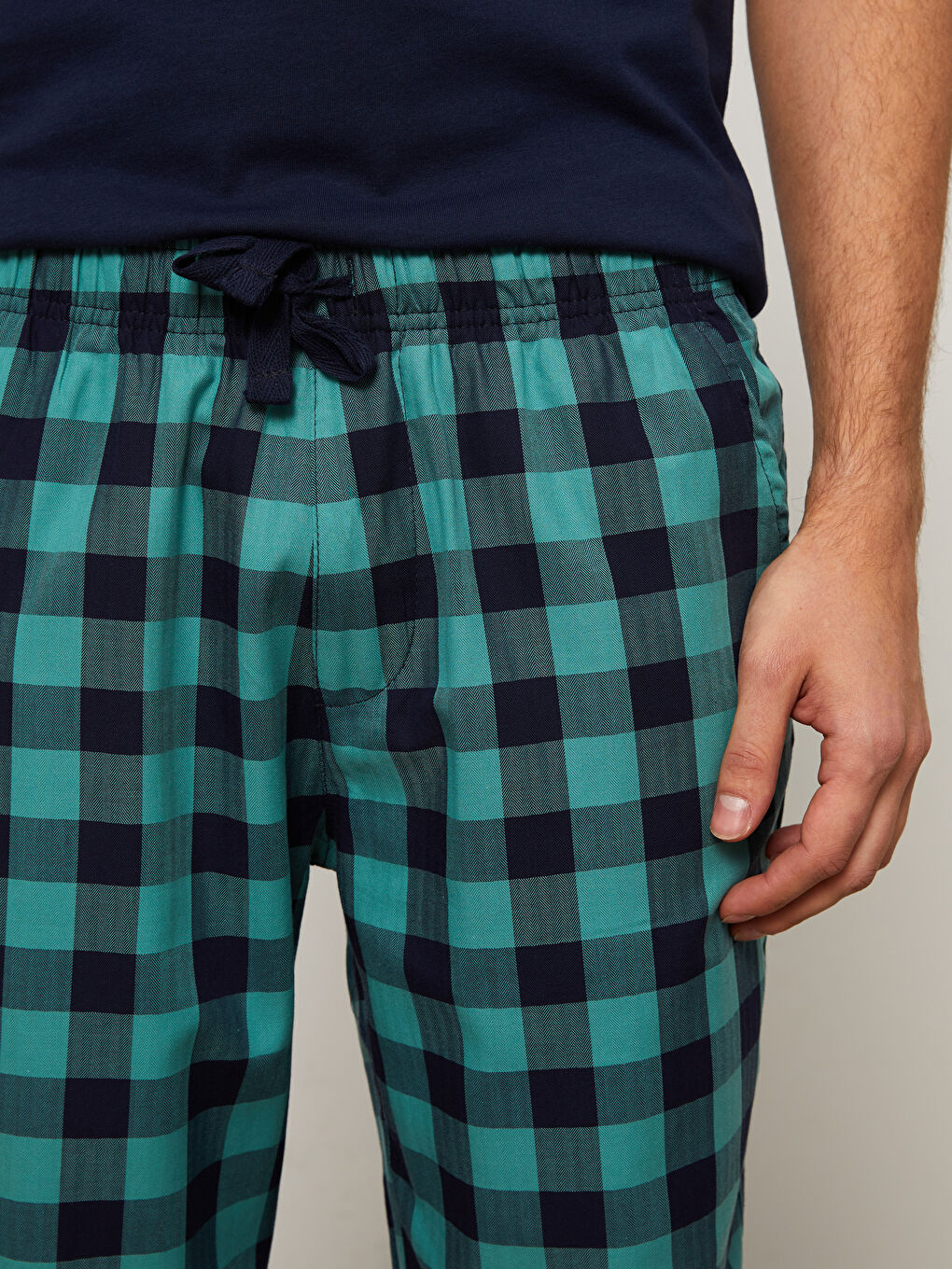 LC WAIKIKI Yeşil Standart Kalıp Ekose Erkek Pijama Alt - 2
