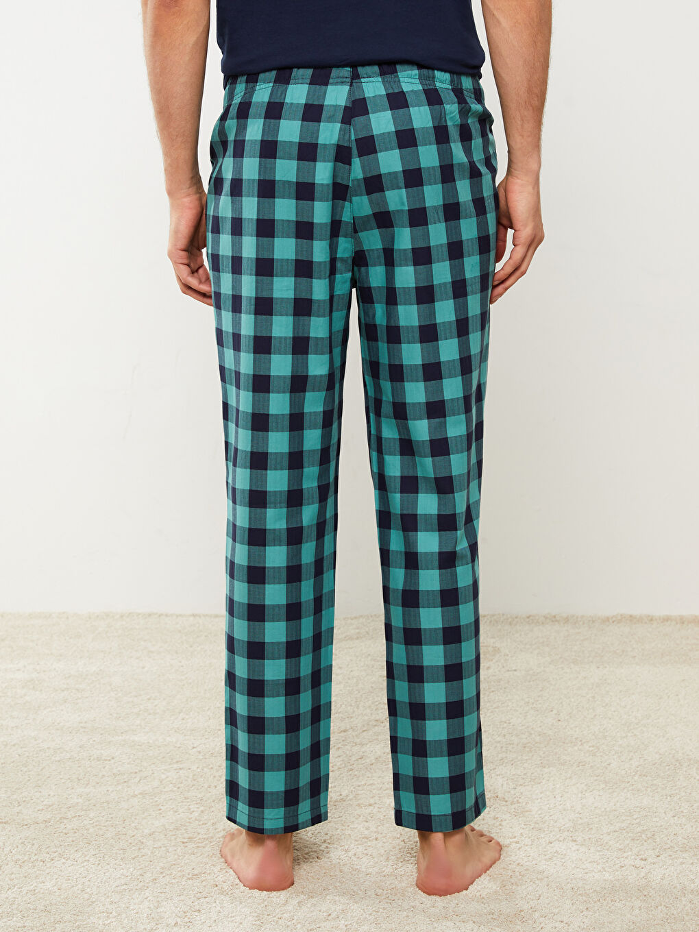 LC WAIKIKI Yeşil Standart Kalıp Ekose Erkek Pijama Alt - 4