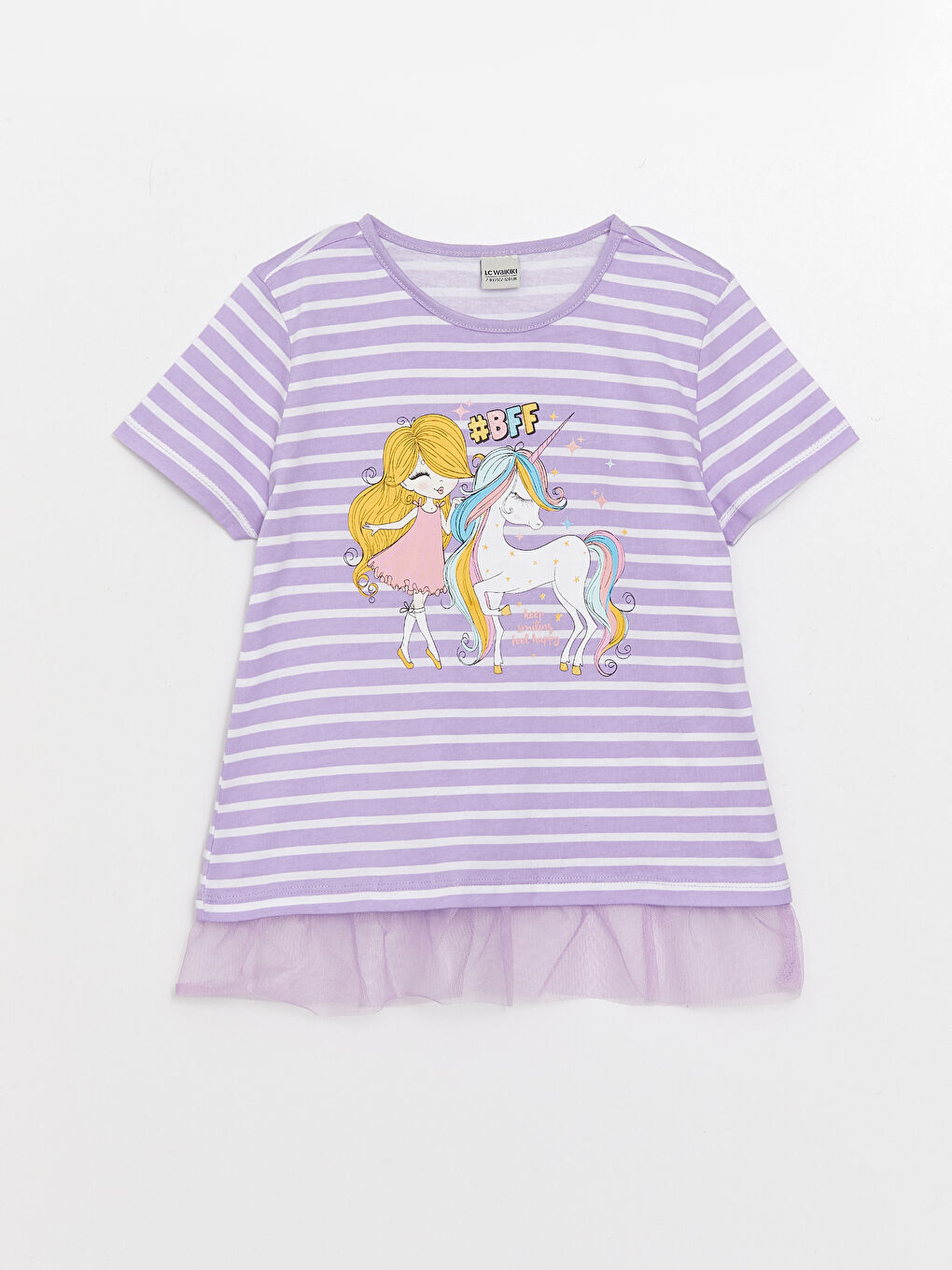 Футболка с круглым вырезом, с принтом, с коротким рукавом, для девочек