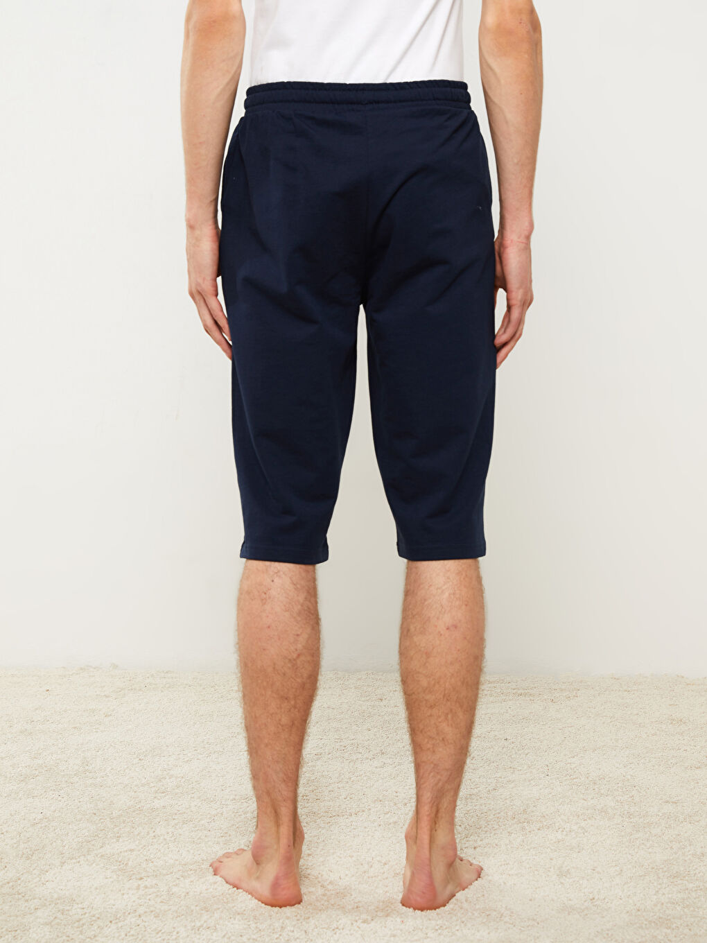 Lacivert Standart Kalıp Erkek Pijama Alt Şort-4