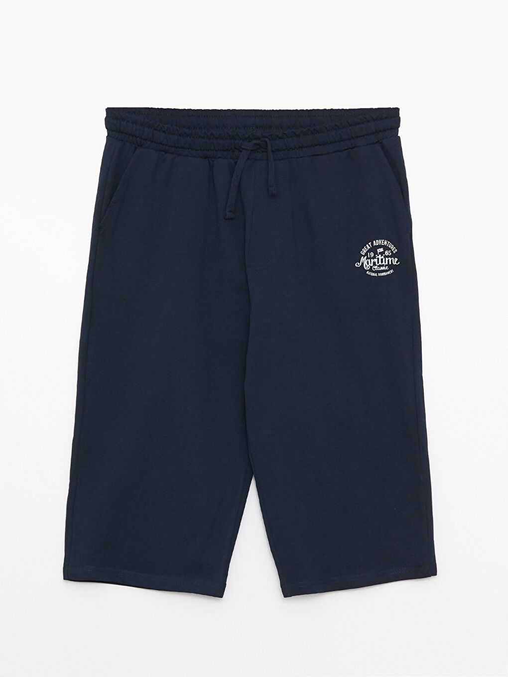 Lacivert Standart Kalıp Erkek Pijama Alt Şort-5