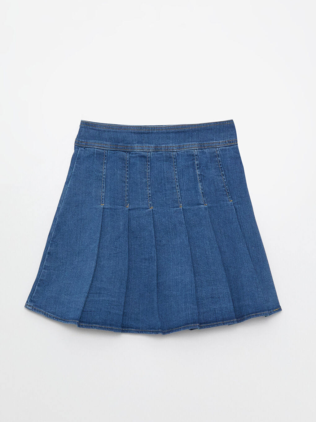 LCW Kids Basic Pleated Girl Jean Skirt -S37206Z4-H45