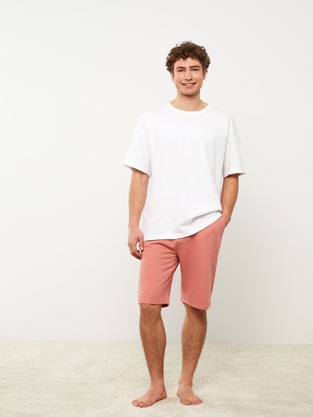 LC WAIKIKI Pembe Standart Kalıp Erkek Pijama Alt Şort
