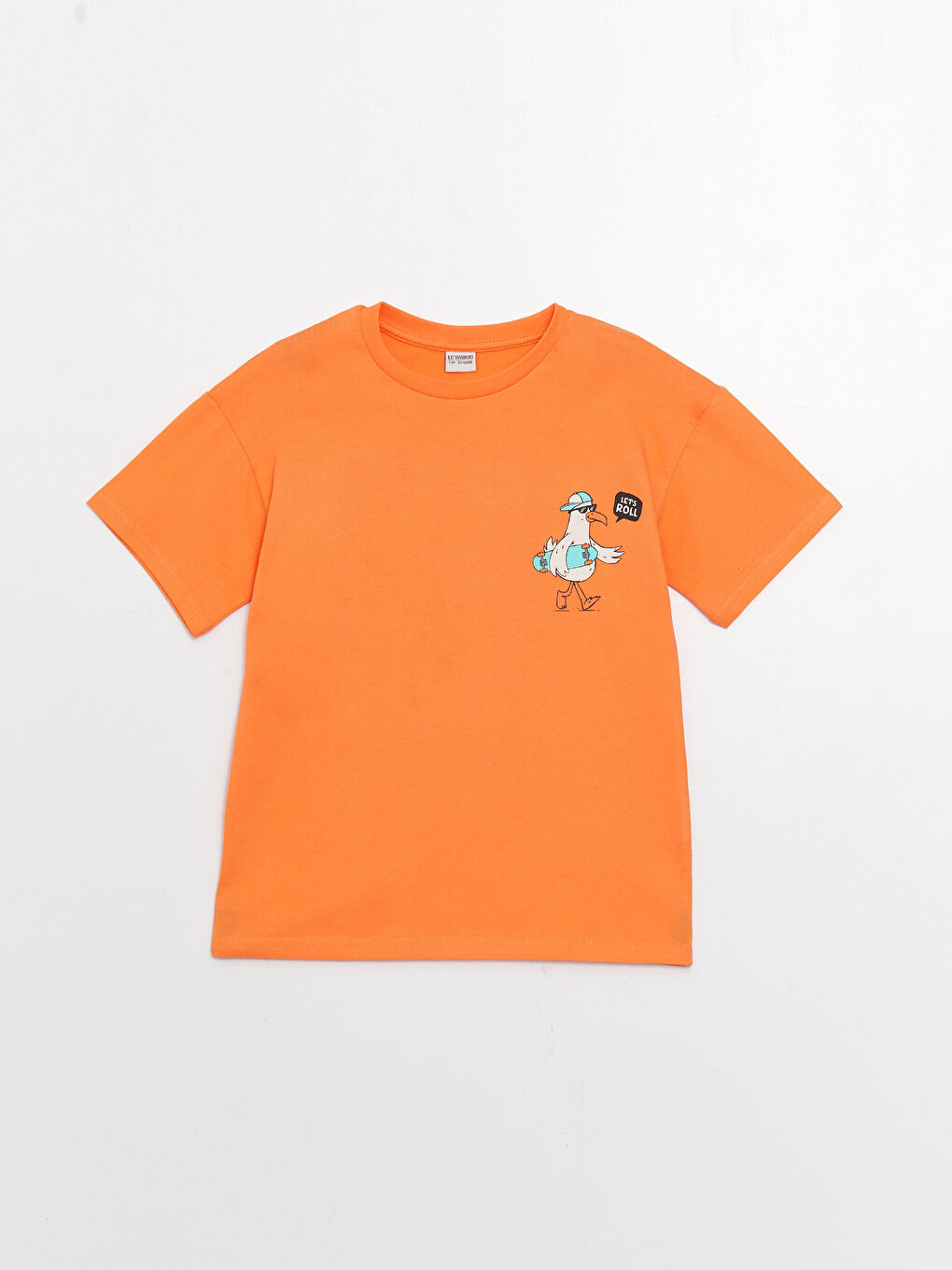 თავისუფალი ჭრა მრგვალი საყელო ნაბეჭდი ბიჭებისთვის მაისური