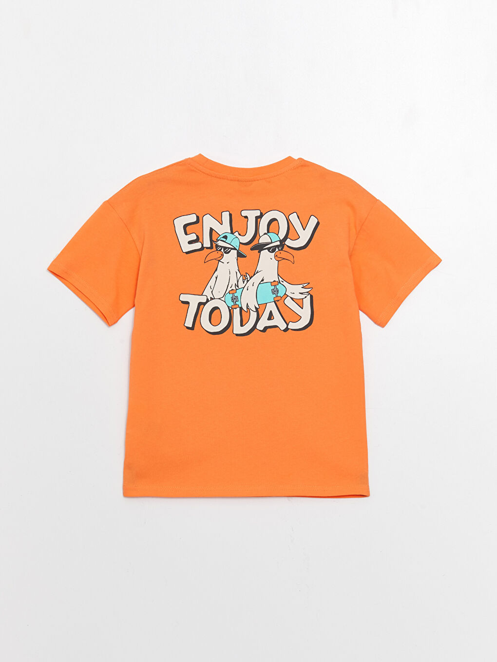 თავისუფალი ჭრა მრგვალი საყელო ნაბეჭდი ბიჭებისთვის მაისური-1